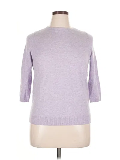 Pre-owned Talbots Cashmere Pullover Sweater In Purple