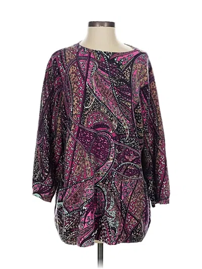 Pre-owned Talbots Cashmere Pullover Sweater In Purple