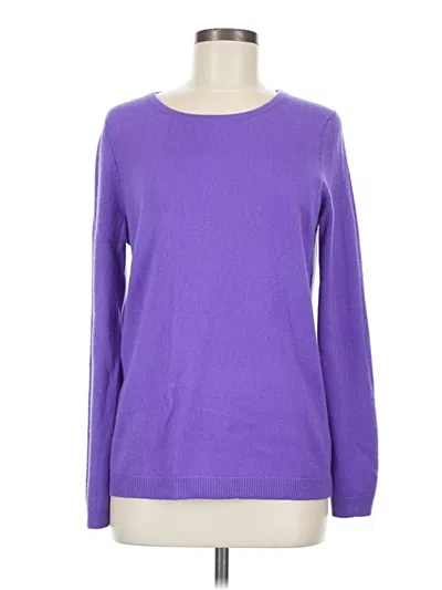 Pre-owned Talbots Cashmere Pullover Sweater In Purple