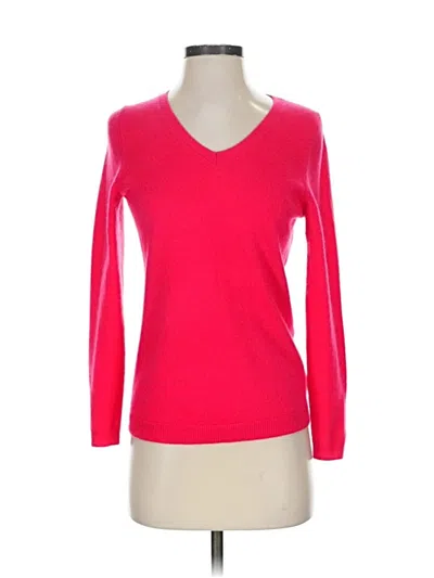 Pre-owned Talbots Cashmere Pullover Sweater In Red