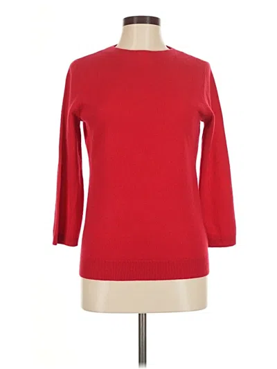 Pre-owned Talbots Cashmere Pullover Sweater In Red