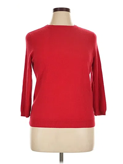 Pre-owned Talbots Cashmere Pullover Sweater In Red