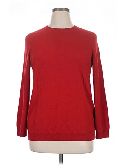 Pre-owned Talbots Cashmere Pullover Sweater In Red