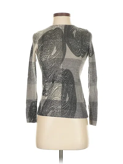 Pre-owned Talbots Cashmere Pullover Sweater In Silver