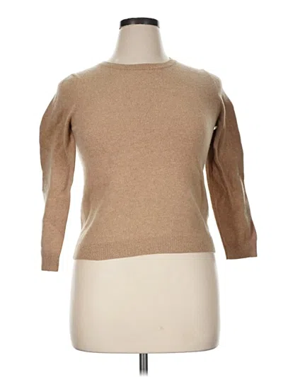 Pre-owned Talbots Cashmere Pullover Sweater In Tan