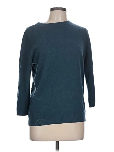 Pre-owned Talbots Cashmere Pullover Sweater In Teal