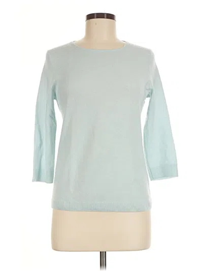 Pre-owned Talbots Cashmere Pullover Sweater In Teal