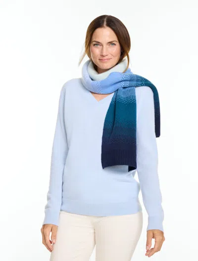 Talbots Cashmere V-neck Sweater - Deep Heron - Xs  In Blue