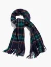 Talbots Cashmere Waterweave Scarf - Midnight Plaid - Indigo - 001  In Multi