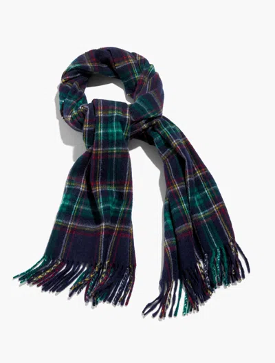 Talbots Cashmere Waterweave Scarf - Midnight Plaid - Indigo - 001  In Multi