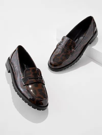Talbots Cassidy Patent Loafers - Leopard - Brown - 5m