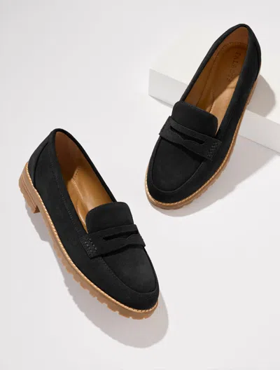 Talbots Cassidy Suede Loafers - Black - 5m