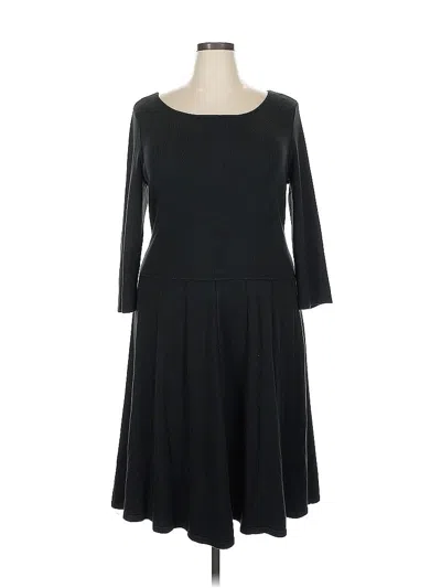 Pre-owned Talbots Casual Dress In Black