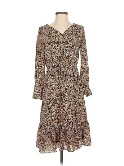 Pre-owned Talbots Casual Dress In Brown