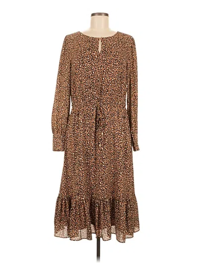 Pre-owned Talbots Casual Dress In Brown