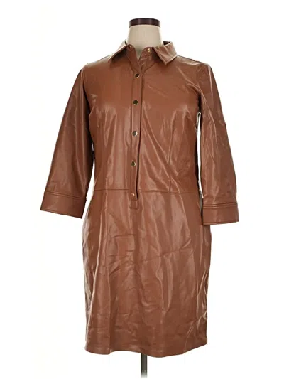 Pre-owned Talbots Casual Dress In Brown