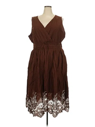 Pre-owned Talbots Casual Dress In Brown