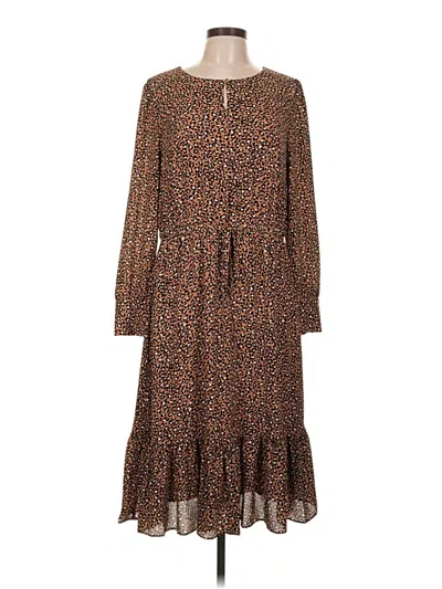 Pre-owned Talbots Casual Dress In Brown