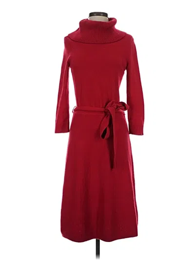 Pre-owned Talbots Casual Dress In Burgundy