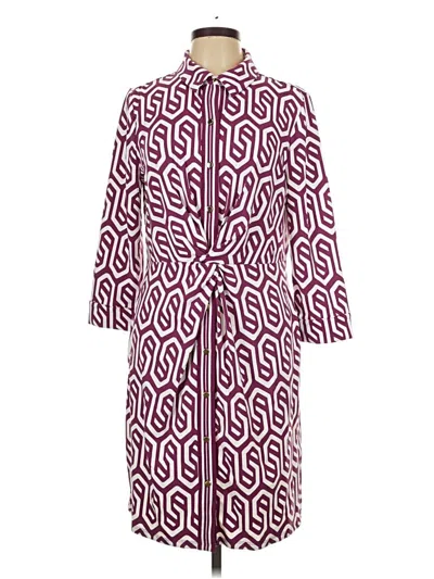 Talbots Casual Dress In Burgundy