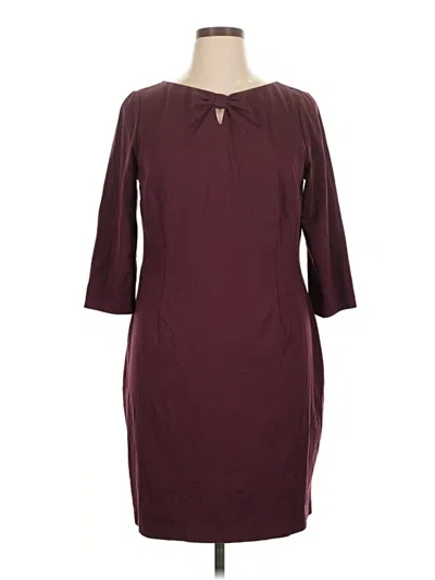 Talbots Casual Dress In Burgundy