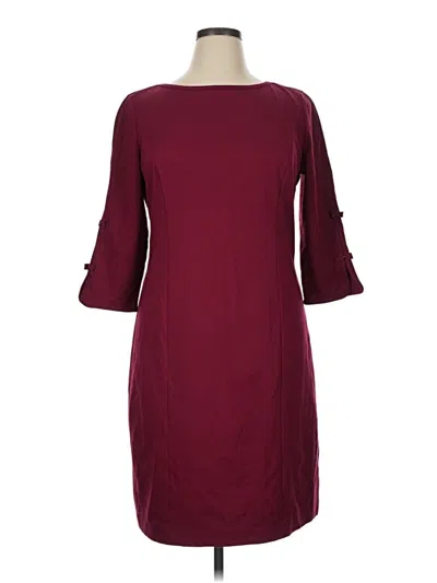 Talbots Casual Dress In Burgundy