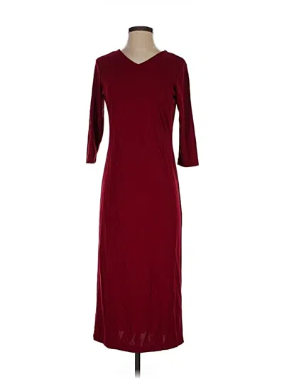 Pre-owned Talbots Casual Dress In Burgundy