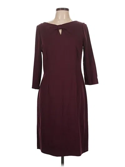 Pre-owned Talbots Casual Dress In Burgundy