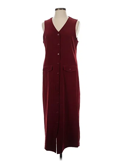 Pre-owned Talbots Casual Dress In Burgundy