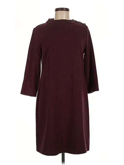 Pre-owned Talbots Casual Dress In Burgundy