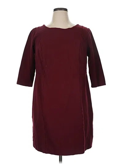 Pre-owned Talbots Casual Dress In Burgundy