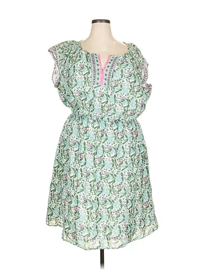 Pre-owned Talbots Casual Dress In Green