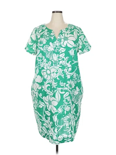 Pre-owned Talbots Casual Dress In Green