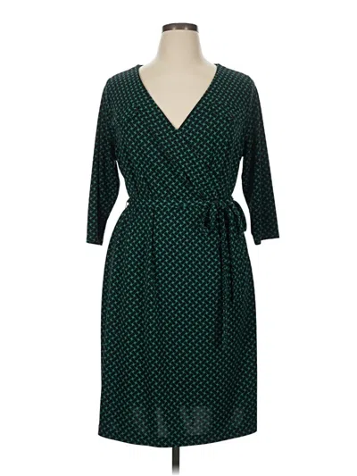 Pre-owned Talbots Casual Dress In Green