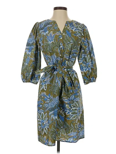 Pre-owned Talbots Casual Dress In Green