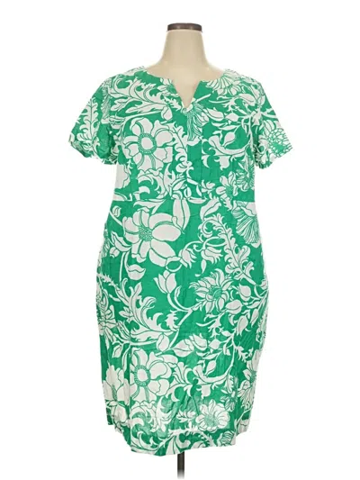 Pre-owned Talbots Casual Dress In Green