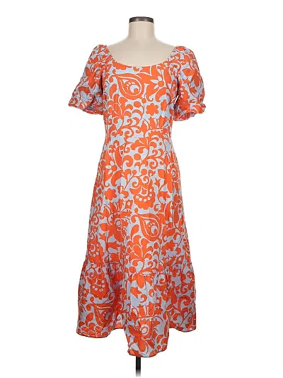 Pre-owned Talbots Casual Dress In Orange