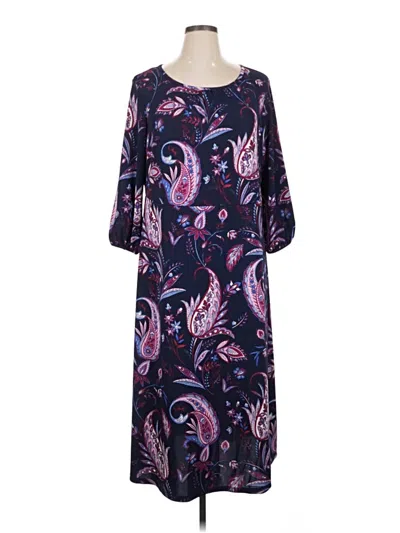 Pre-owned Talbots Casual Dress In Purple