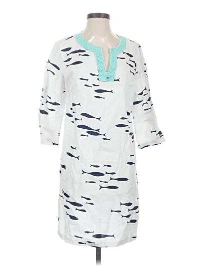 Pre-owned Talbots Casual Dress In White