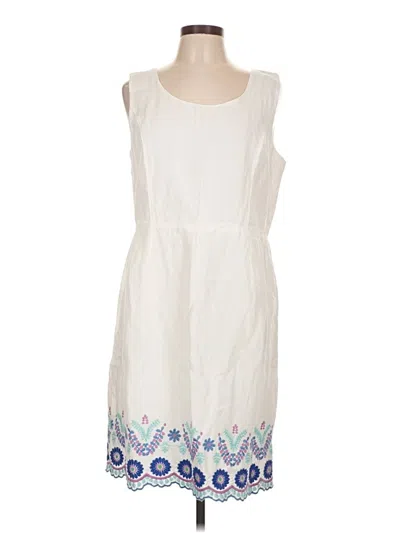 Pre-owned Talbots Casual Dress In White