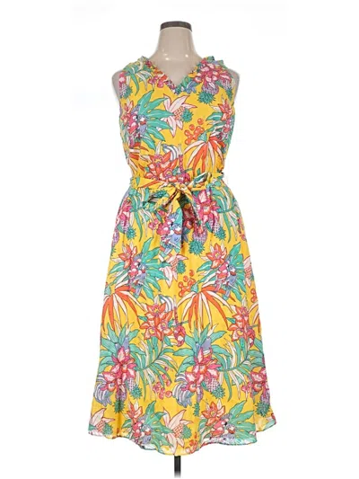 Pre-owned Talbots Casual Dress In Yellow