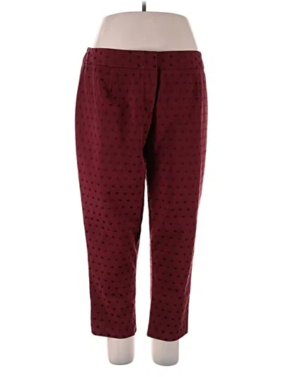 Pre-owned Talbots Casual Pants In Burgundy