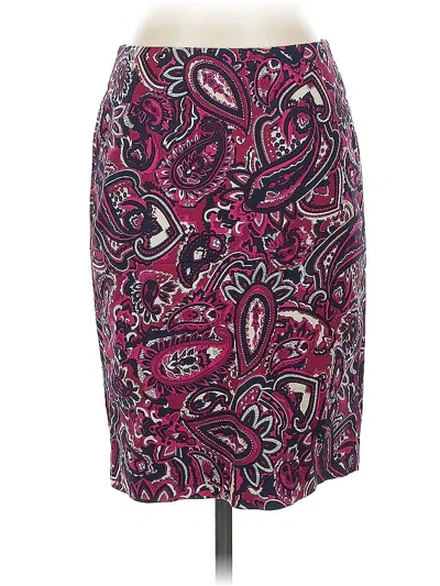 Pre-owned Talbots Casual Skirt In Burgundy