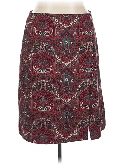 Pre-owned Talbots Casual Skirt In Burgundy