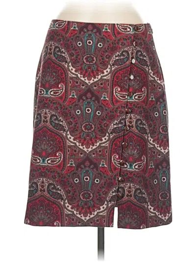 Pre-owned Talbots Casual Skirt In Burgundy