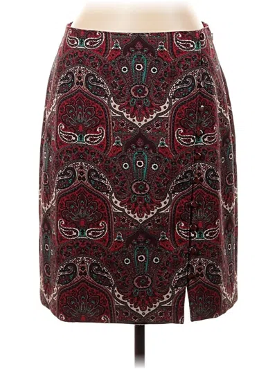 Pre-owned Talbots Casual Skirt In Burgundy