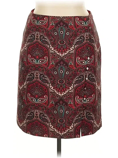 Pre-owned Talbots Casual Skirt In Burgundy