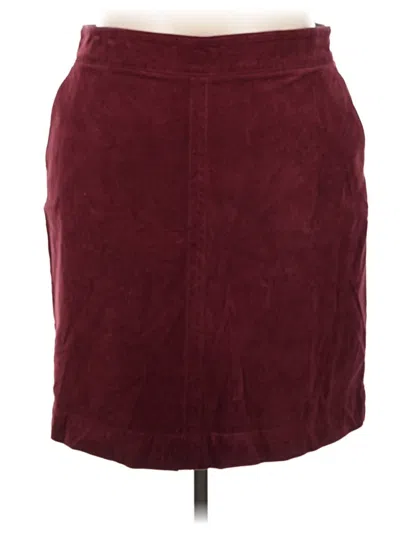Pre-owned Talbots Casual Skirt In Burgundy