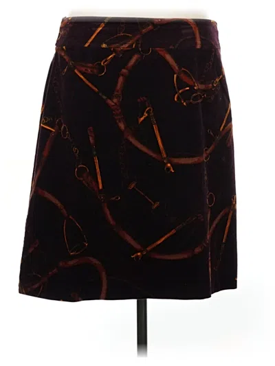 Pre-owned Talbots Casual Skirt In Burgundy