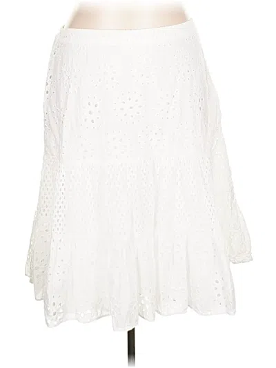 Pre-owned Talbots Casual Skirt In White